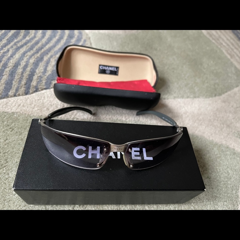 Authentic Chanel Rimless Sunglasses - Picture 3 of 6
